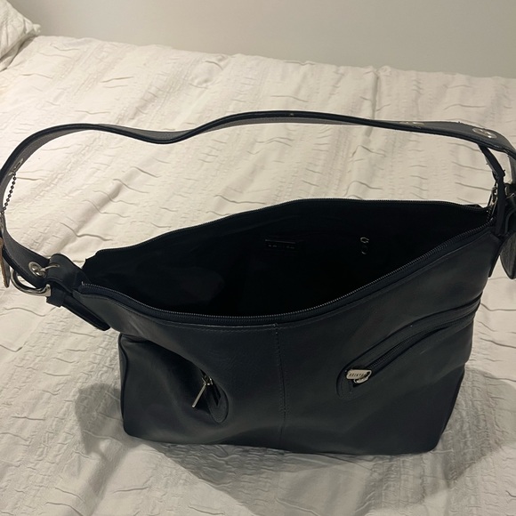 Vintage Navy Blue Danier Bucket Bag - Picture 4 of 5